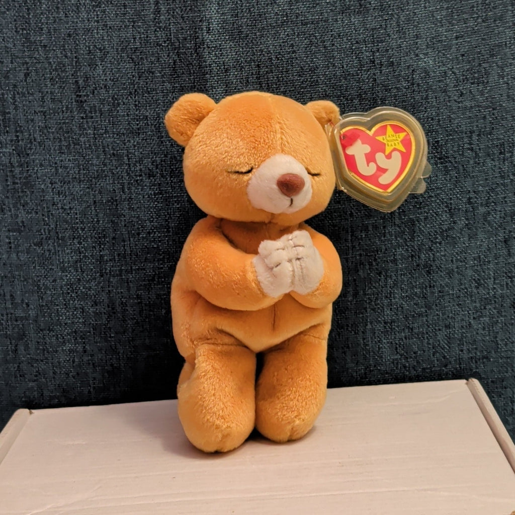 Ty Beanie Baby Hope the Praying Bear 1998 Kneeling Plush Mint Tags Protected