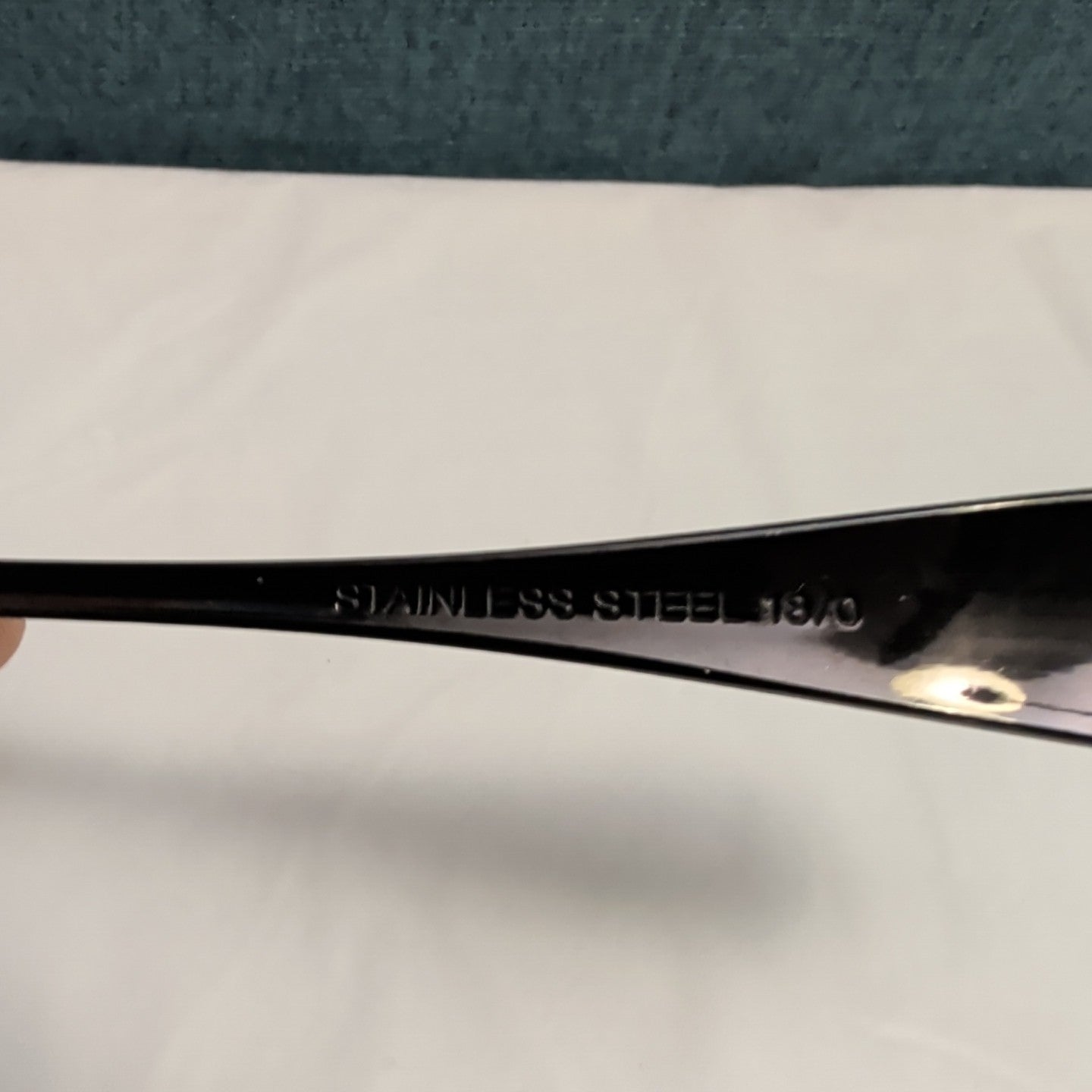 Set of 7 Black Stainless Steel Spoons 18/0 Modern Flatware Teaspoons Clean