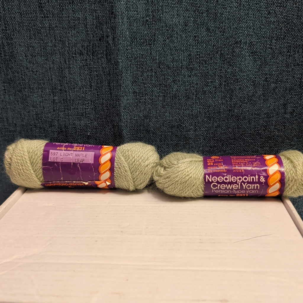 Vintage Columbia Minerva Persian Wool Yarn 7 Skeins 100% Virgin Wool Needlepoint