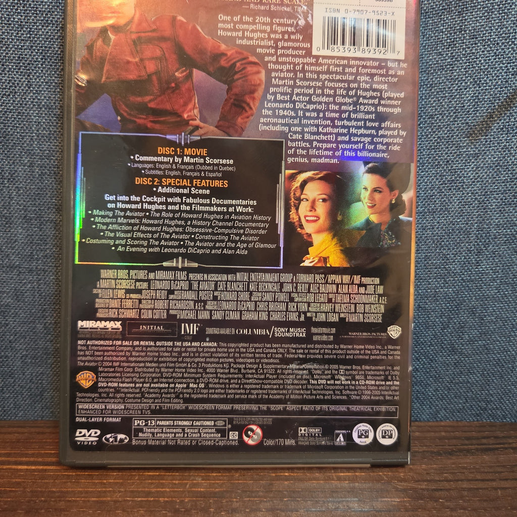 The Aviator 2-Disc Widescreen DVD Holographic Cover
