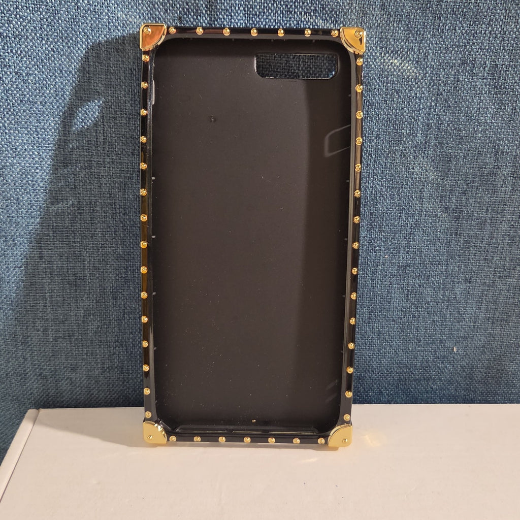 Luxury Trunk Rose Phone Case Gold Rivet Retro Cover