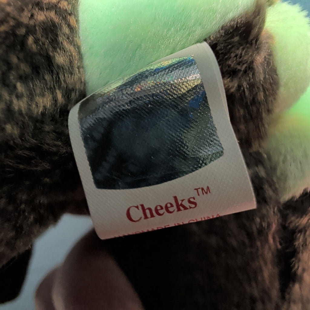 Cheeks Ty Beanie Baby 1999 Retired Baboon Monkey with Tag Protector NEW