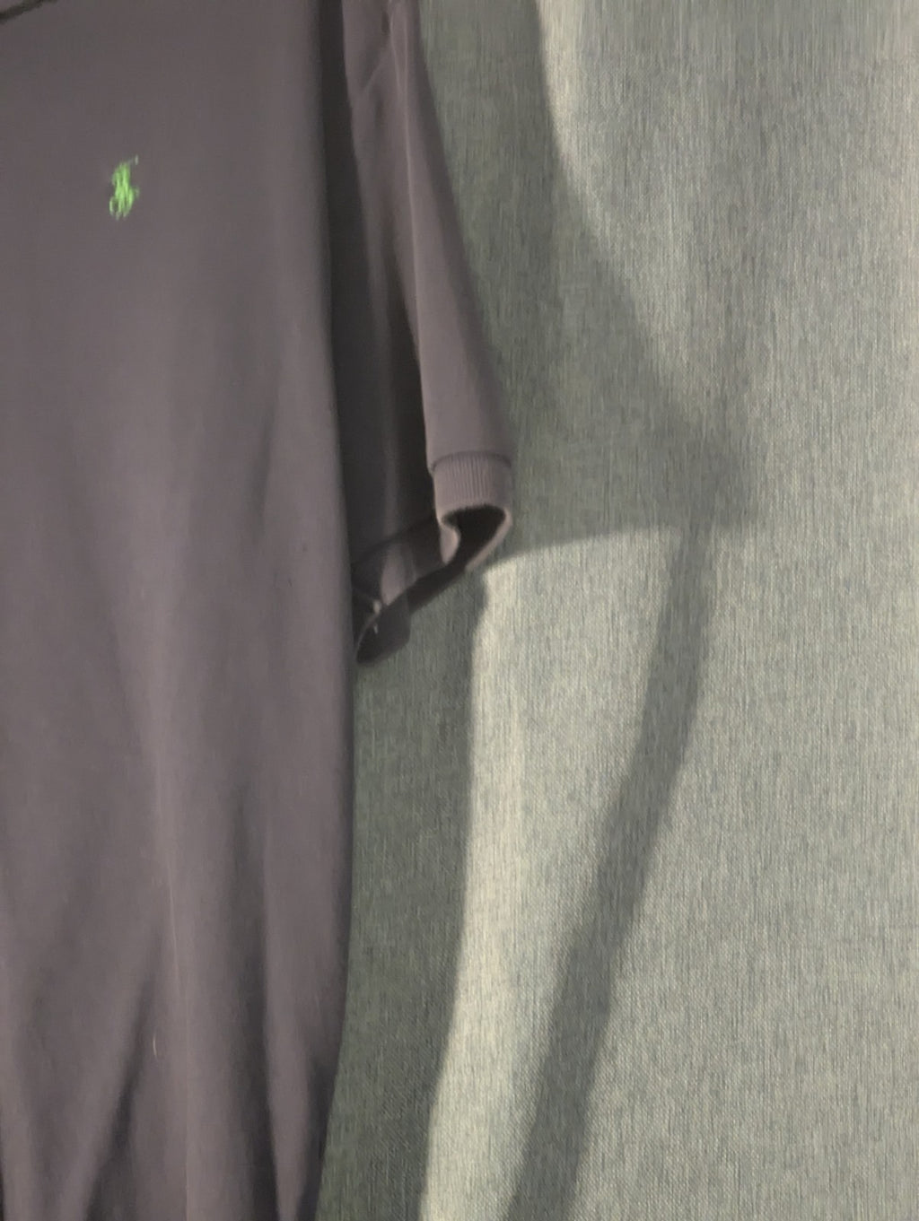 Vintage 90s Polo Ralph Lauren Shirt Men's L Navy Blue Green Pony Logo
