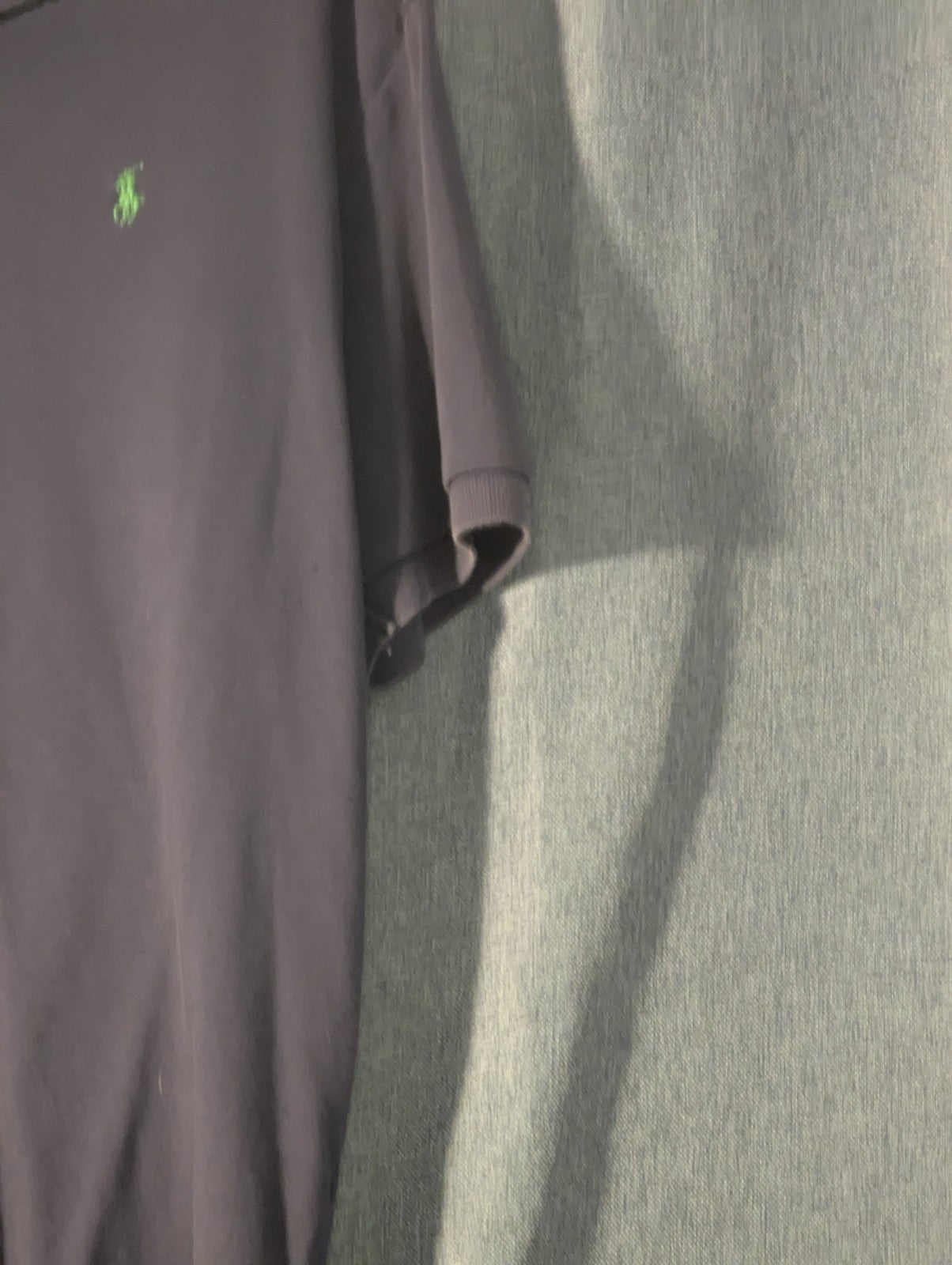 Vintage 90s Polo Ralph Lauren Shirt Men's L Navy Blue Green Pony Logo