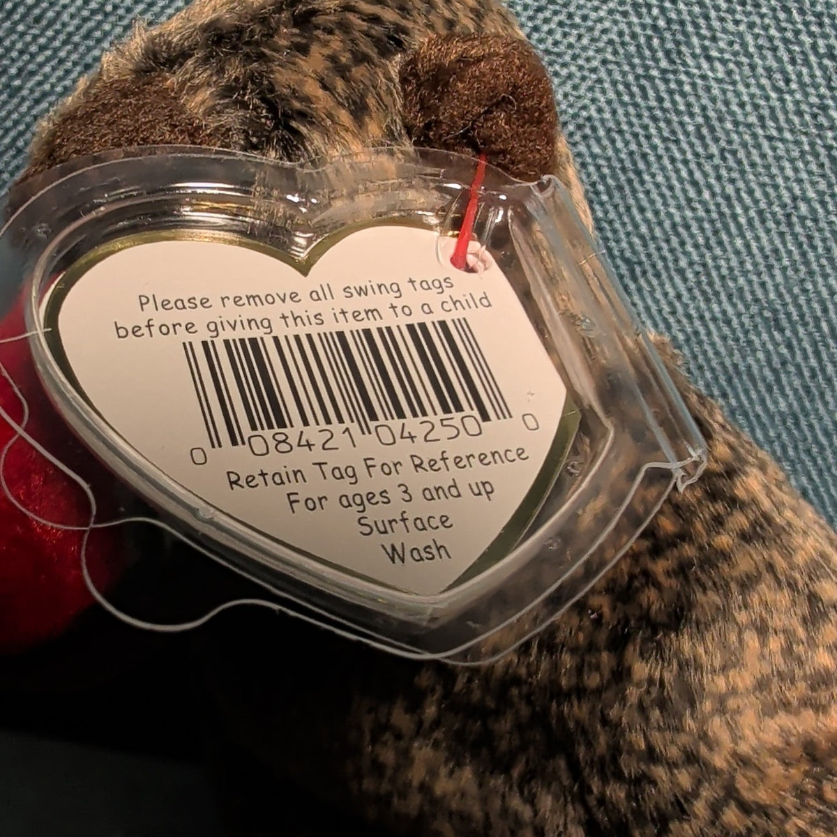 Cheeks Ty Beanie Baby 1999 Retired Baboon Monkey with Tag Protector NEW