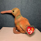 Beak Ty Beanie Baby 1998 Retired Kiwi Bird with Tag Protector Vintage Retired