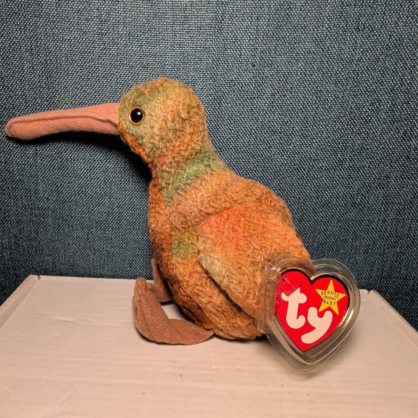 Beak Ty Beanie Baby 1998 Retired Kiwi Bird with Tag Protector Vintage Retired