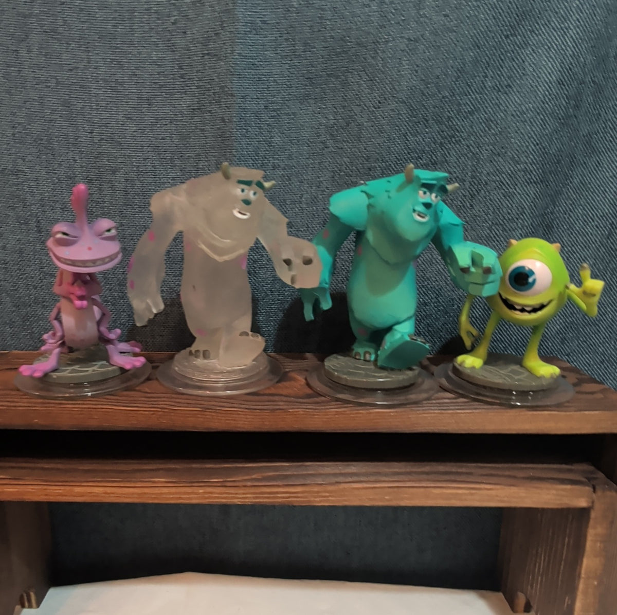 Disney Infinity Monsters Inc 4 Figure Lot Crystal Sulley Mike PVC Loose