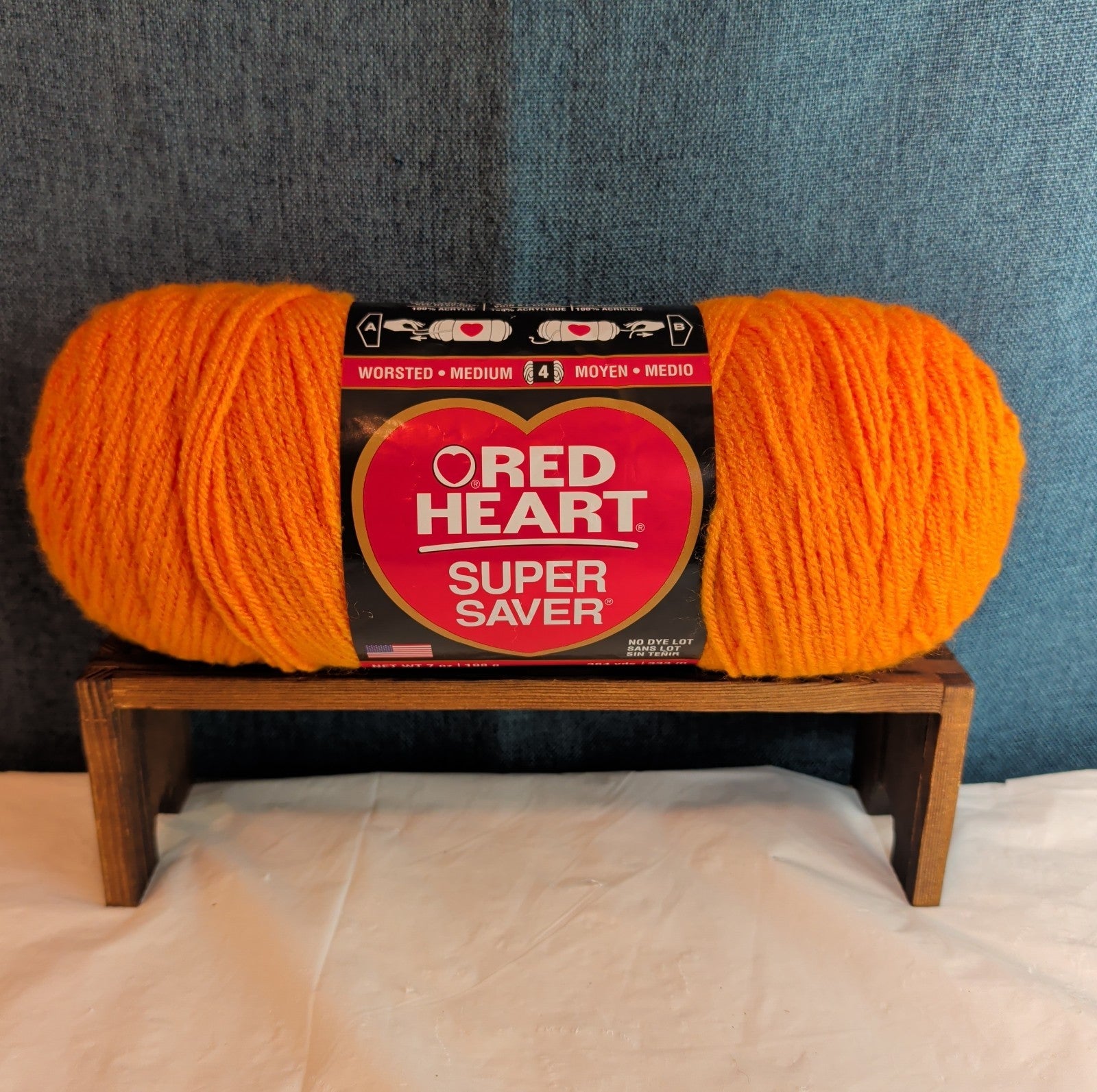 Red Heart Super Saver Pumpkin Orange Acrylic Yarn Cozy Fall NWT E300