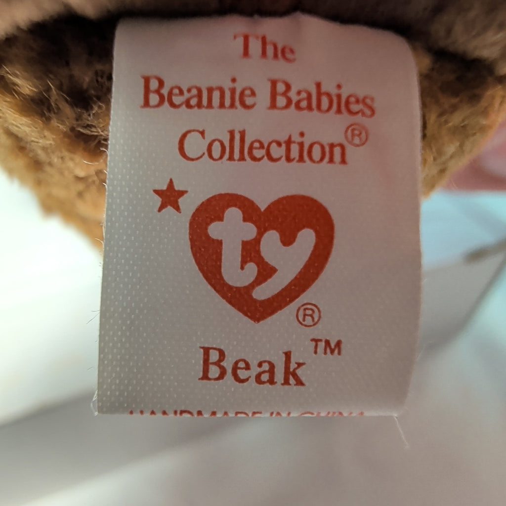 Beak Ty Beanie Baby 1998 Retired Kiwi Bird with Tag Protector Vintage Retired