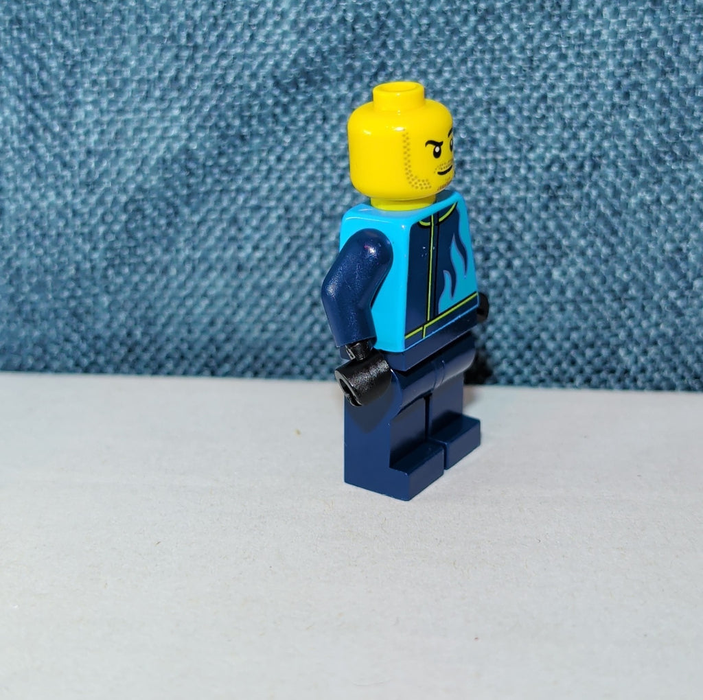 LEGO City Monster Truck Driver Minifigure cty1760 Flame Racing Jacket Loose