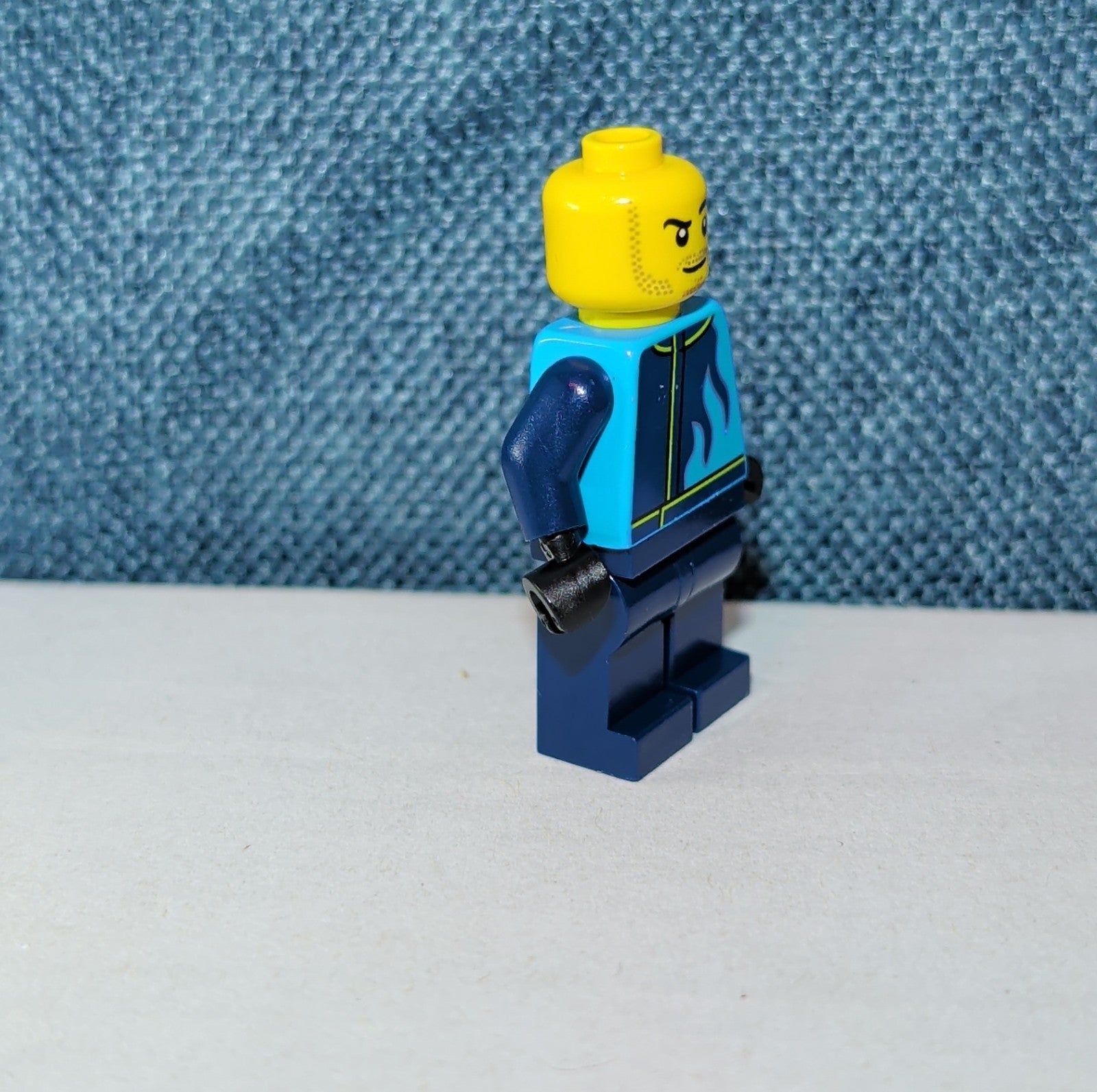LEGO City Monster Truck Driver Minifigure cty1760 Flame Racing Jacket Loose