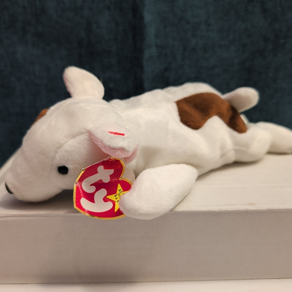 Ty Beanie Baby Butch Bull Terrier Dog 1999 Retired Plush TAG CREASE Clean 4227