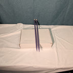 Boye Size 5 Aluminum Knitting Needles 14 Inch Straight Pair Purple Vintage 6328