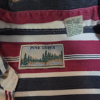 Pine Grove Striped Button Down Shirt Cotton Vintage 90s Retro Men Size M