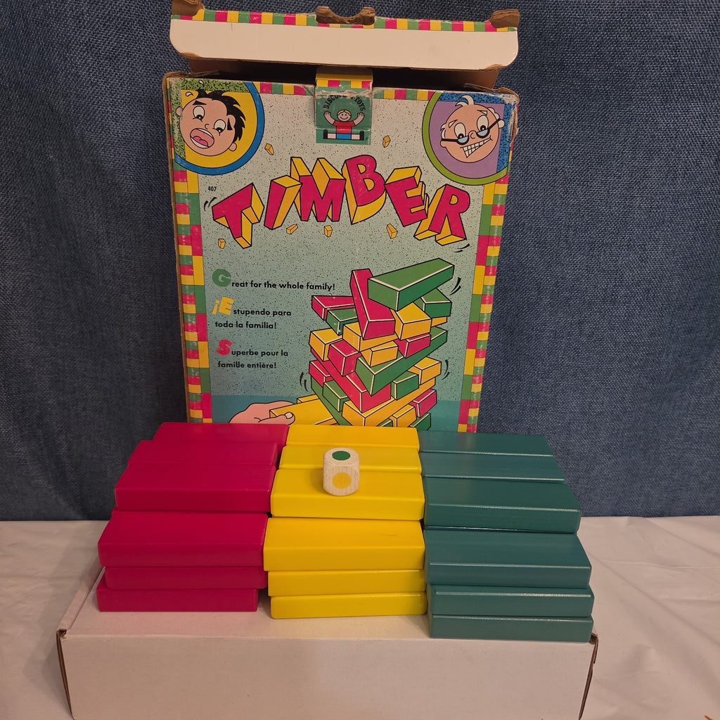 Vintage Discovery Toys Timber Wooden Block Stacking Game