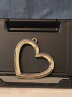 Open Heart Pendant Charm Silver Tone Vintage Y2K Vibe