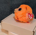 Ty Puffies Coconut The Monkey Plush Toy Orange 3" Glitter Eyes 2021 MWMT