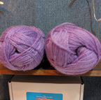 Herrschners Afghan Yarn 2 Ply Grape Frost Purple Acrylic 2 Skein