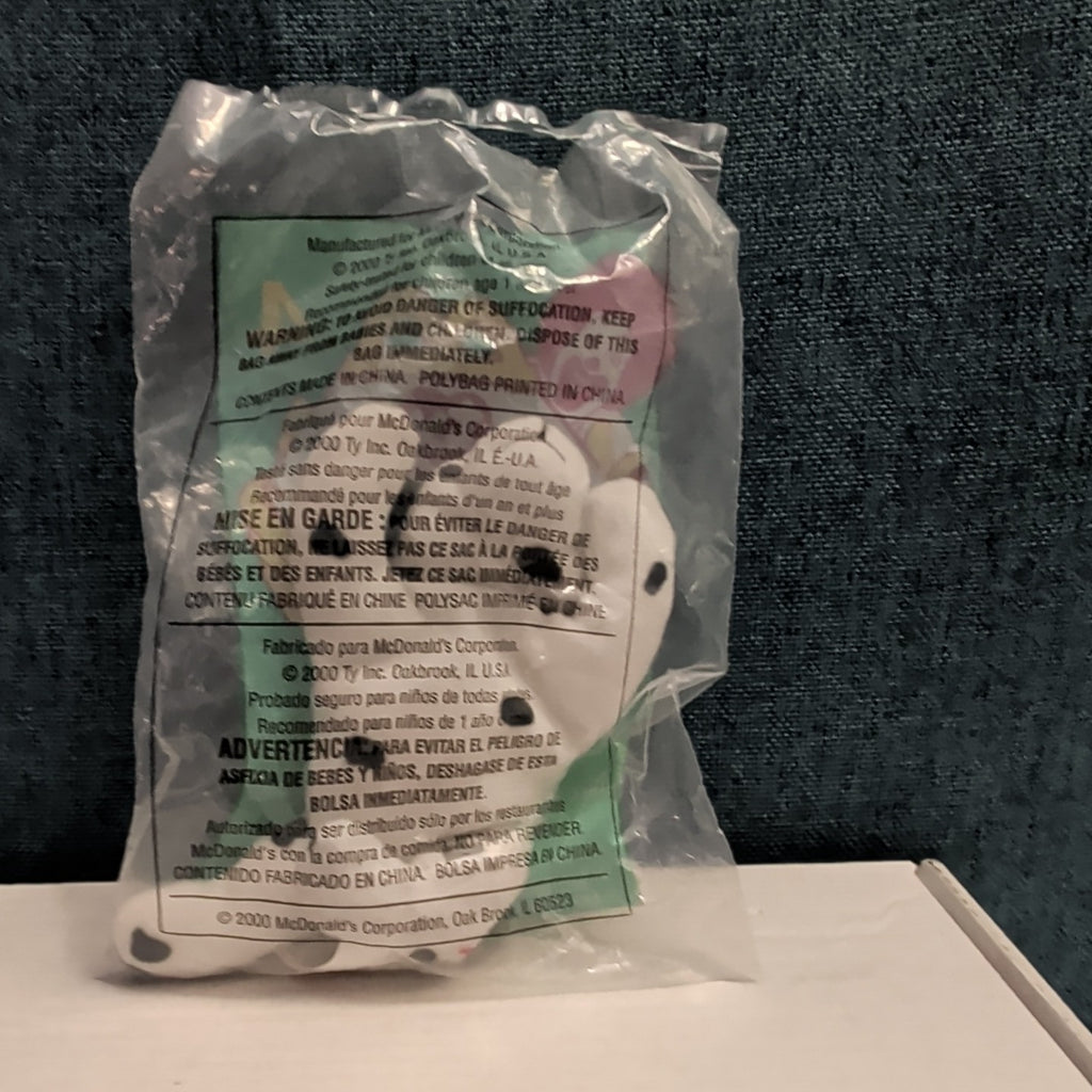 Ty Teenie Beanie Baby Dotty the Dalmatian #4 McDonald’s 2000 Sealed New Dog Toy