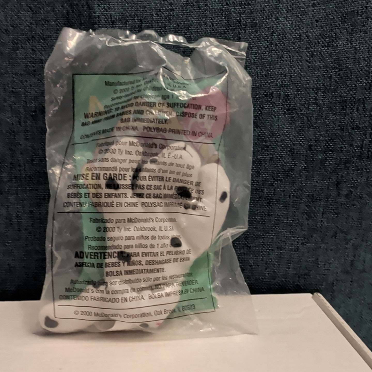 Ty Teenie Beanie Baby Dotty the Dalmatian #4 McDonald’s 2000 Sealed New Dog Toy