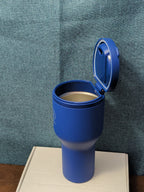 NEW HINJ 30oz Insulated Travel Tumbler Blue | Permanent Lid Stainless Steel