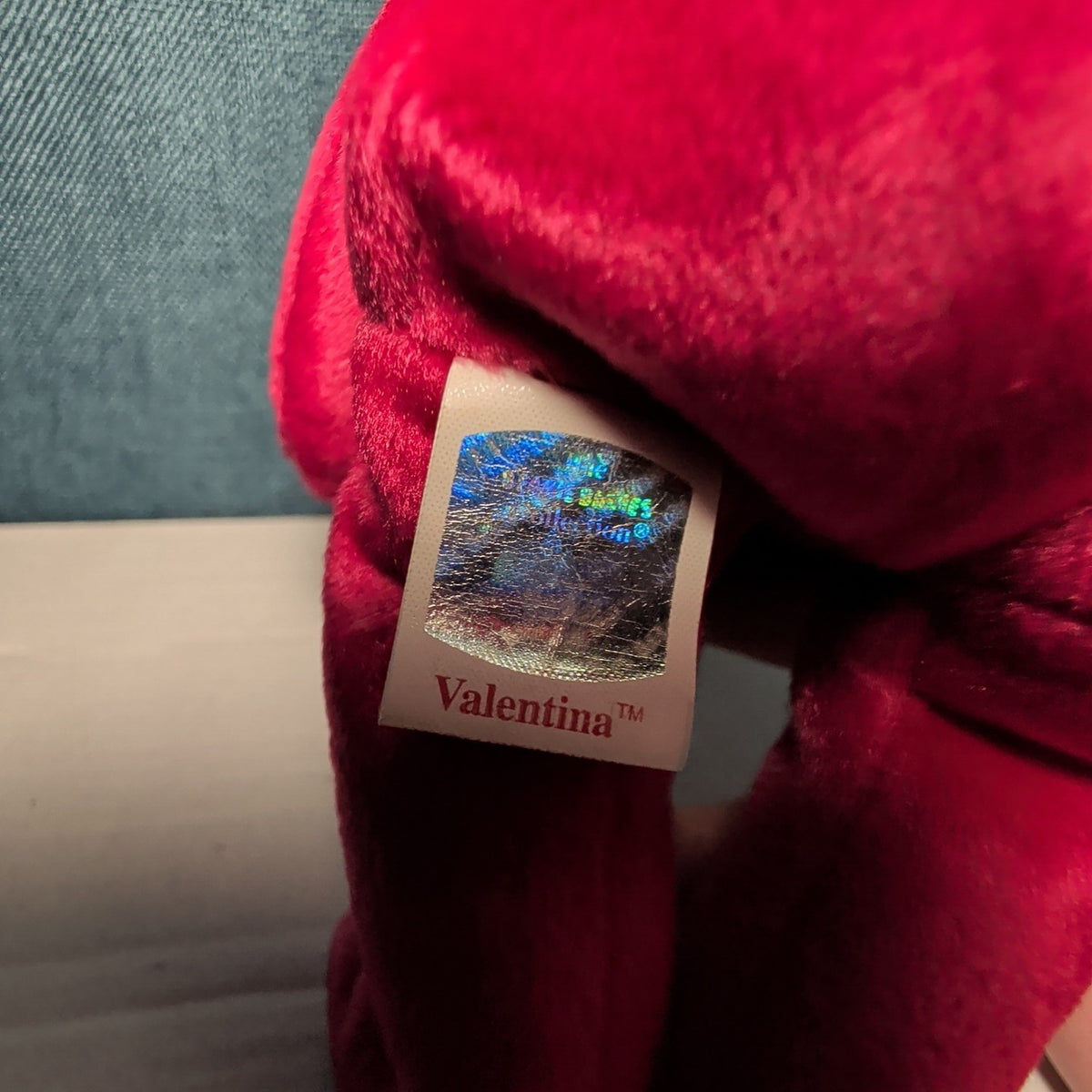 Valentina Ty Beanie Baby 1998 Retired Valentine Bear with Tag Protector Vintage