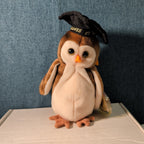 Wise TY Beanie Baby Owl Class of 1998 Graduation Gift MWMT with Tag Protector