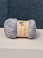 ThinkThings Milk Cotton Yarn | Soft Silver Grey 50g Skein Anti-Pilling