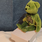 Ty Beanie Baby 2.0 Luckier the Irish Bear Green Shamrock 8" Plush