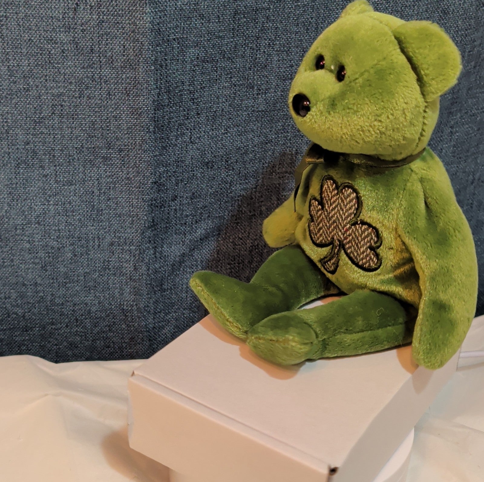Ty Beanie Baby 2.0 Luckier the Irish Bear Green Shamrock 8" Plush