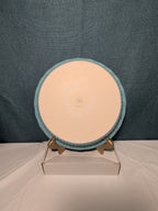 Paula Deen Pie Plate Robin's Egg Blue Speckled Stoneware 11.25" Ruffled Edge