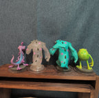 Disney Infinity Monsters Inc 4 Figure Lot Crystal Sulley Mike PVC Loose