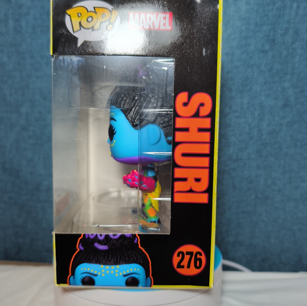 Funko Pop Marvel Shuri Blacklight Target Exclusive #276 in Box with Protector