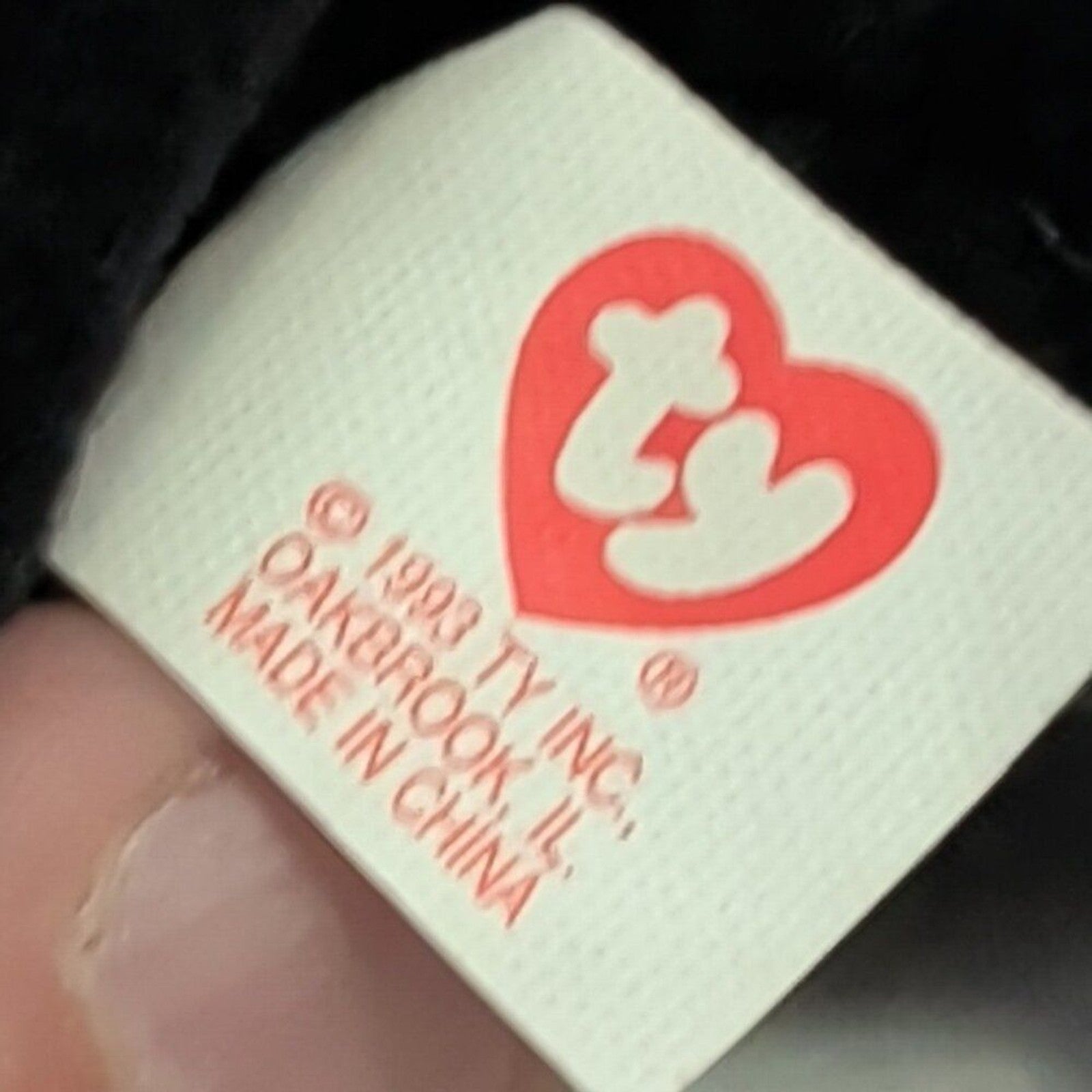 Ty Teenie Beanie Baby Zip Black Cat McDonald's Vintage #10 TAG CREASE/RIP