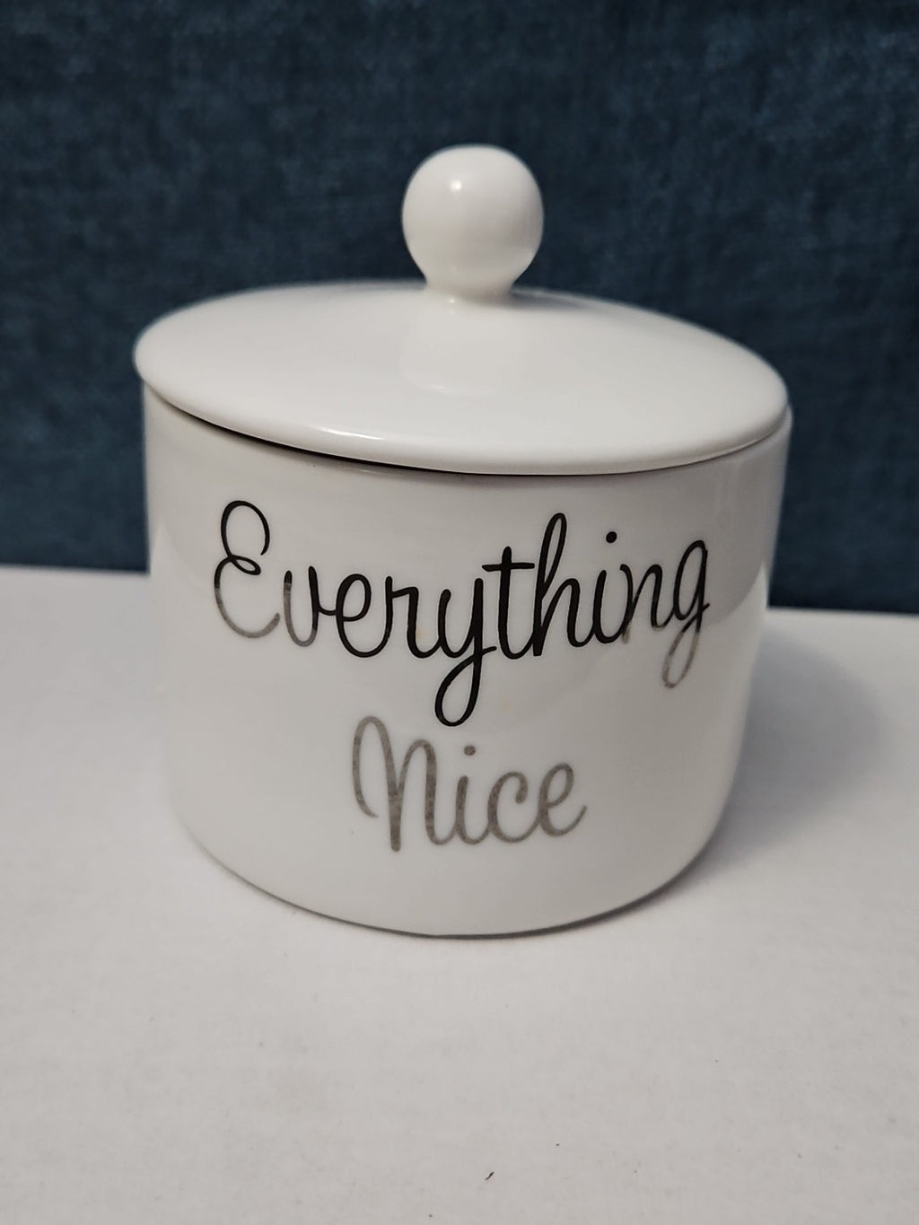 Ceramic Sugar Bowl with Lid | "Sugar & Spice"
