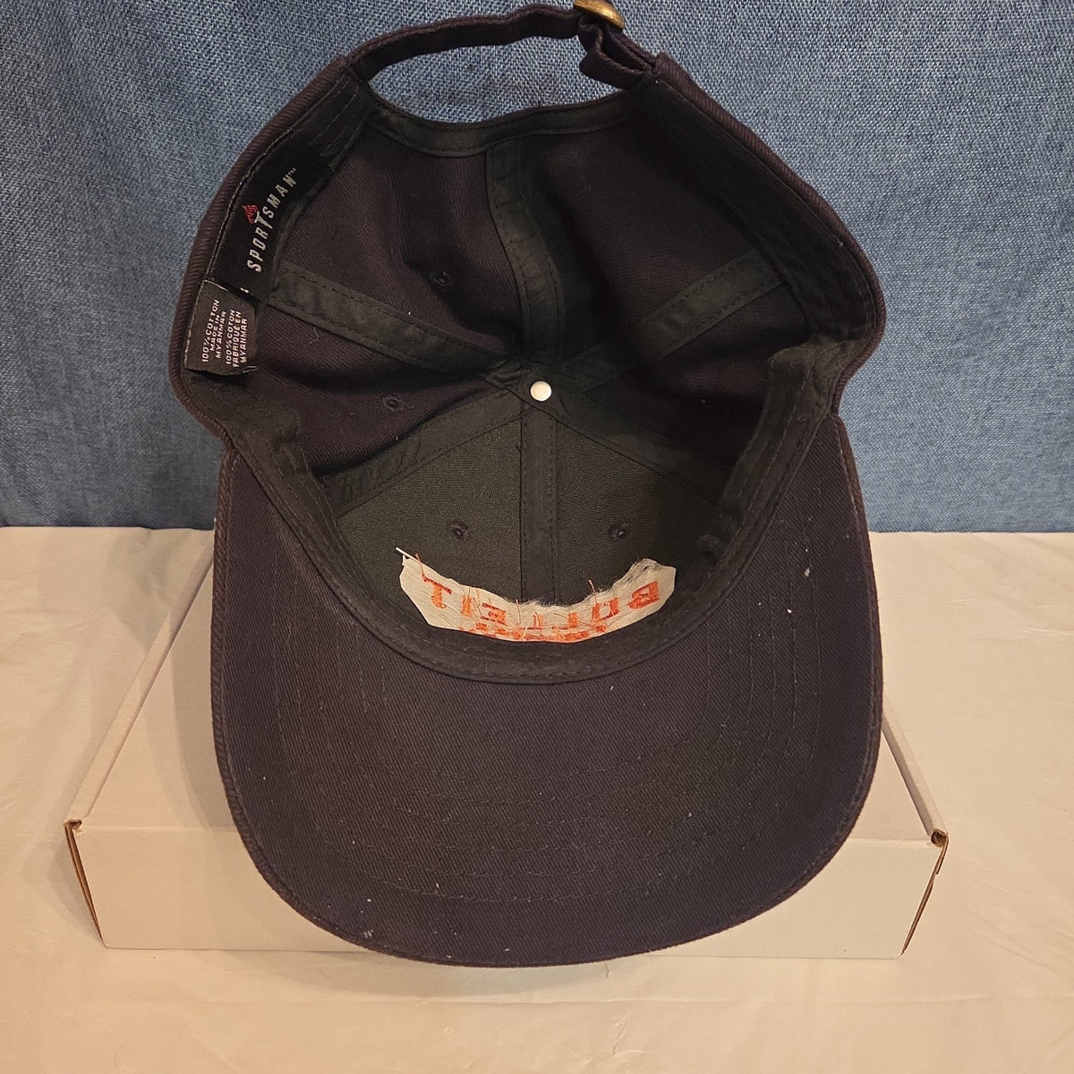 Bulleit Frontier Whiskey Hat Cap Sportsman Charcoal Black Strapback