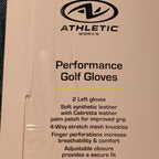 NEW Athletic Works Performance Golf Gloves 2-Pack | Size L | 2 Left Hand Gloves