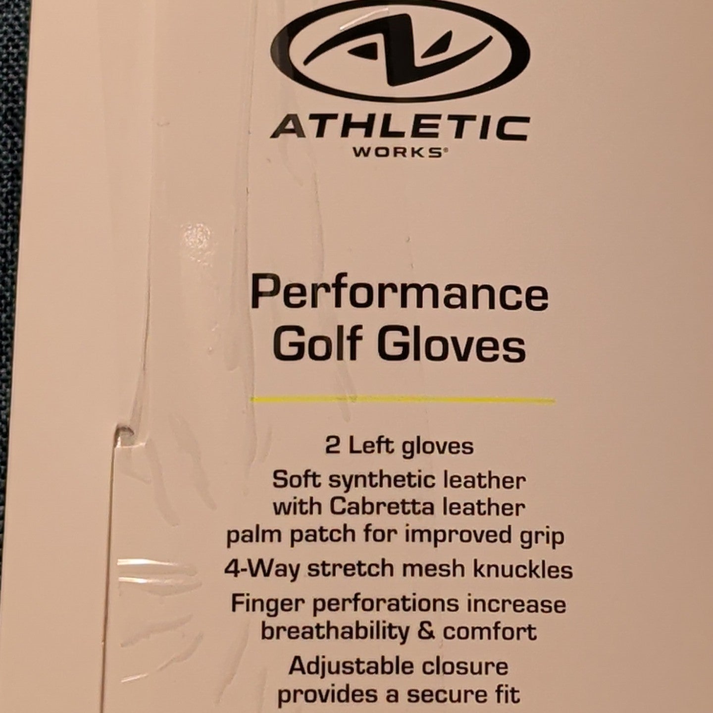NEW Athletic Works Performance Golf Gloves 2-Pack | Size L | 2 Left Hand Gloves