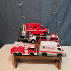 Unbranded Fire Rescue Ambulance Truck Lot 5 Plastic Toy Vehicles