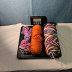 Assorted Yarn Set 9oz Mixed Rainbow Retro Stripe Orange Pink Purple 3 Skeins