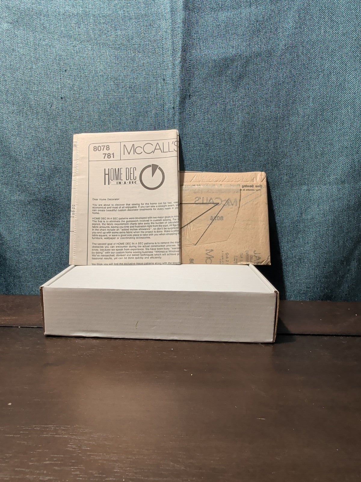 Vintage 1995 McCalls 8078 Home Dec In A Sec Window Treatment Swag Valance UNCUT