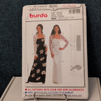 BURDA 8200 Misses Strapless Evening Gown Pattern | Wedding Dress Sz 8-20 UNCUT