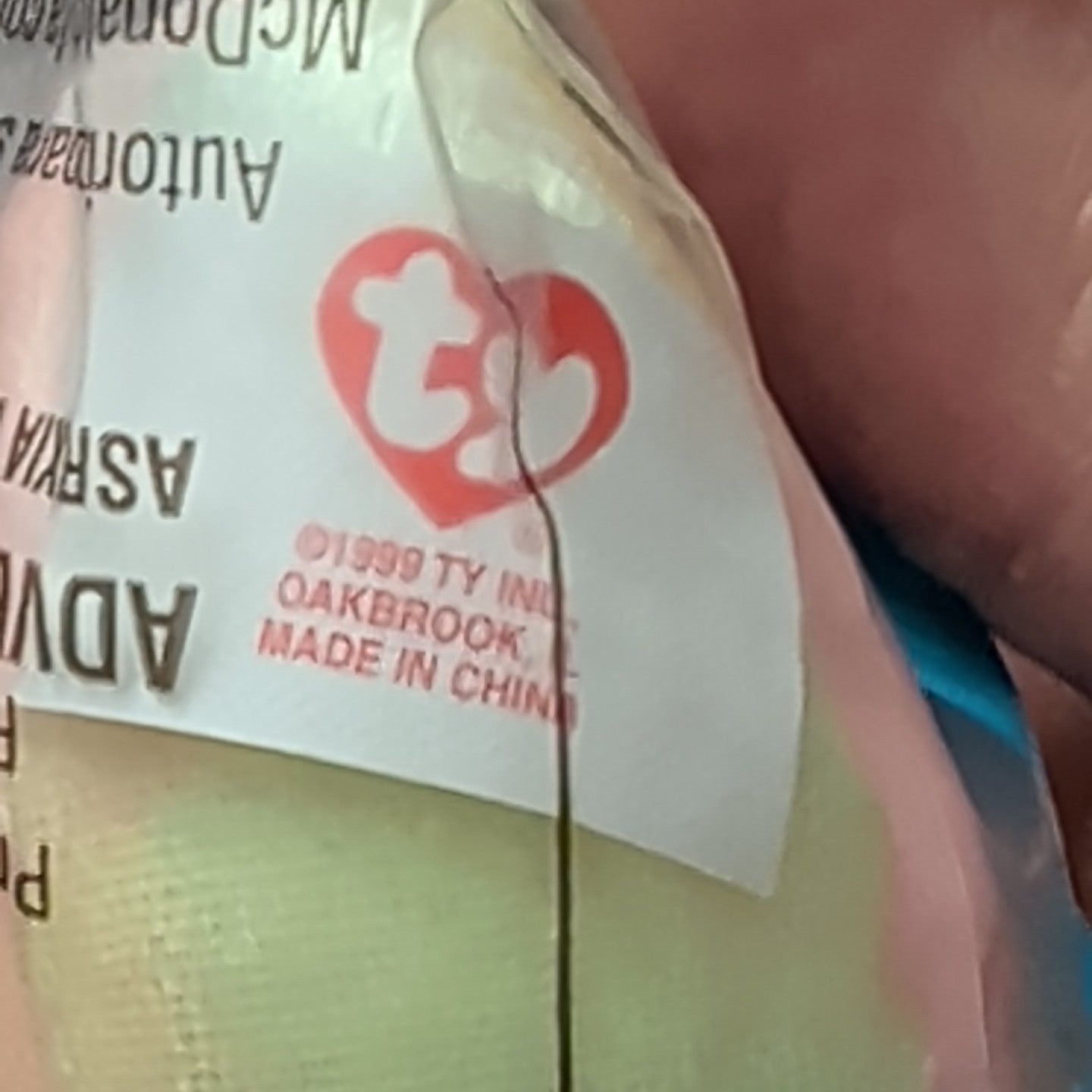 Ty Teenie Beanie Baby Neon Seahorse #13 McDonald’s 2000 Sealed New Toy Retired