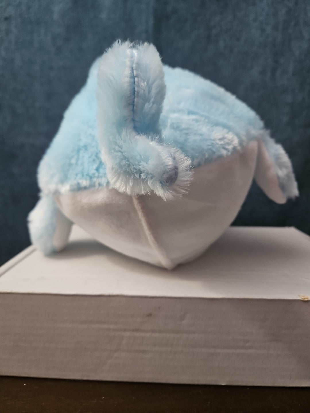 Blue Narwhal Plush Ball Toy 8.25" Inflatable Bouncy Stuffed Animal Sensory Play