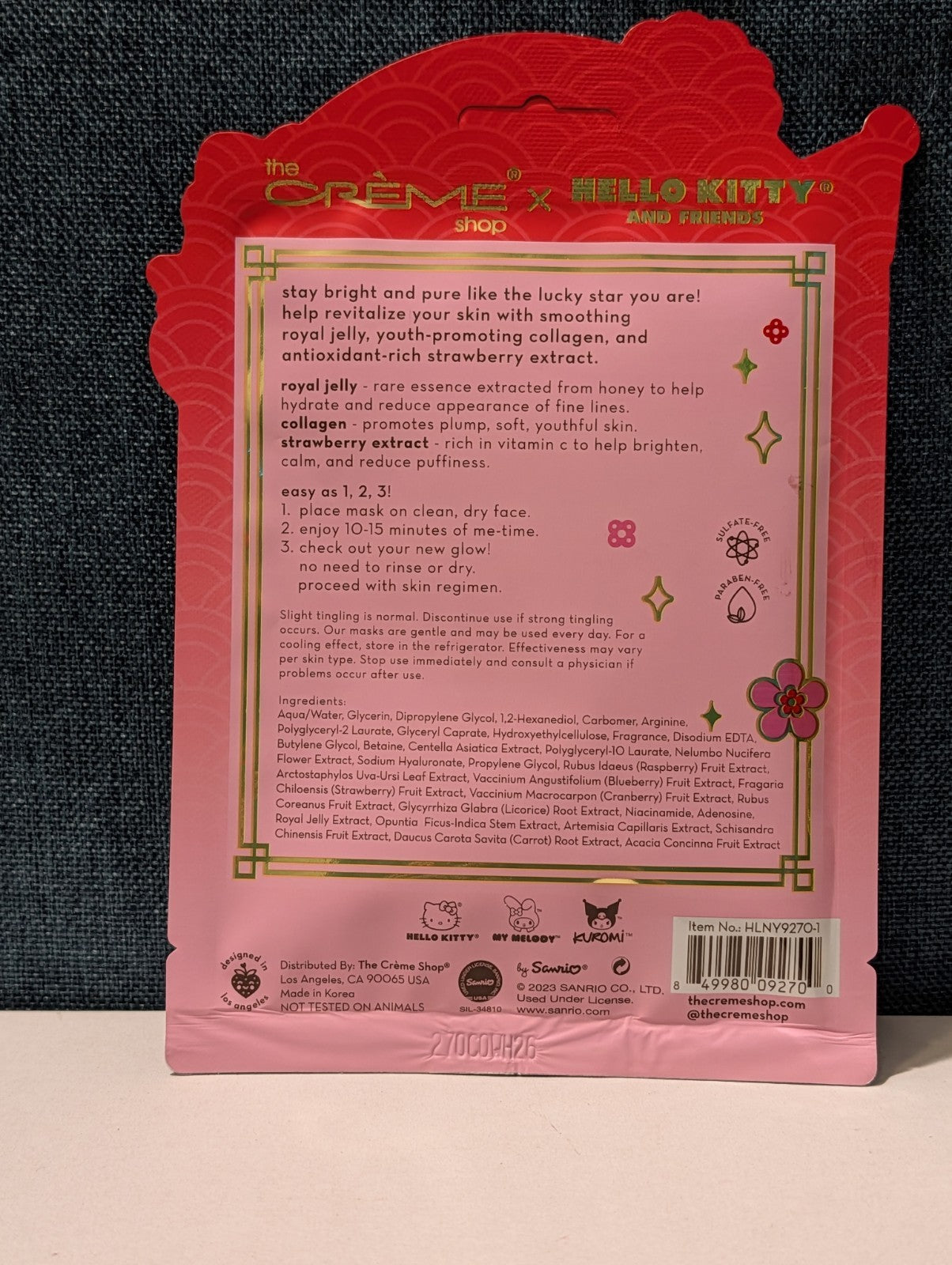 The Crème Shop x Hello Kitty Lunar New Year Sheet Masks (Set of 3)