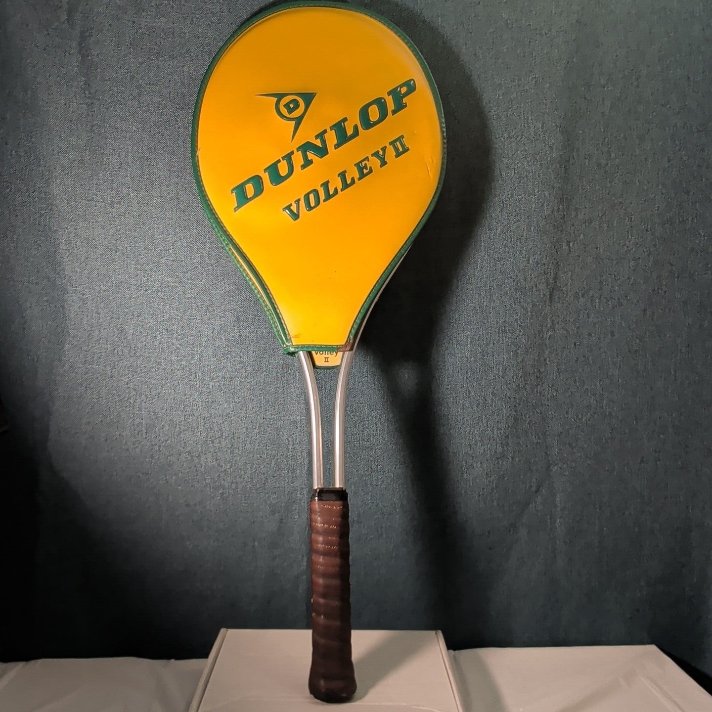 Vintage Dunlop Volley II Aluminum Tennis Racquet 4 5/8 L Made in USA With Cover