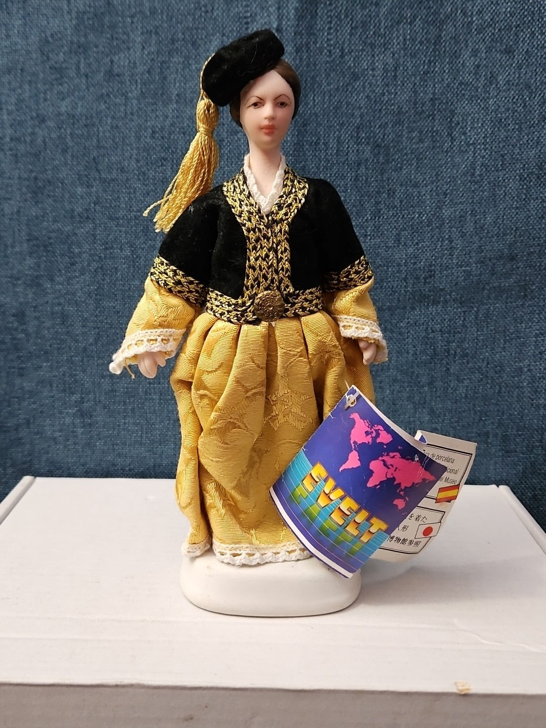Vintage Evelt Themis Porcelain Doll | Handmade in Greece | Traditional Costume |