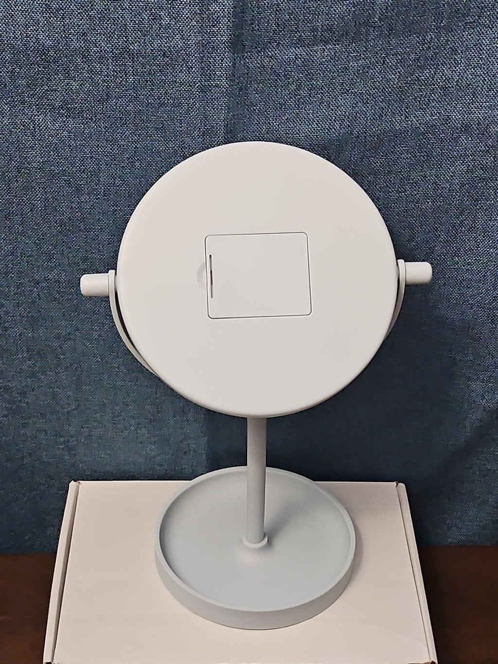 LED Tabletop Vanity Mirror 8.5" Round Makeup Mirror Jewelry Tray Base | Tested