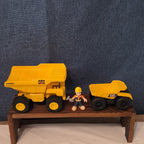Toy Dump Truck Lot of 2 CAT & DIG 2500 Plastic Sandbox Vehicles
